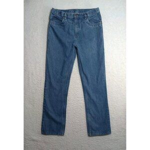Since 1977 Depuis Men's Jean Size 34x32 Medium Wash Straight Leg Distressed